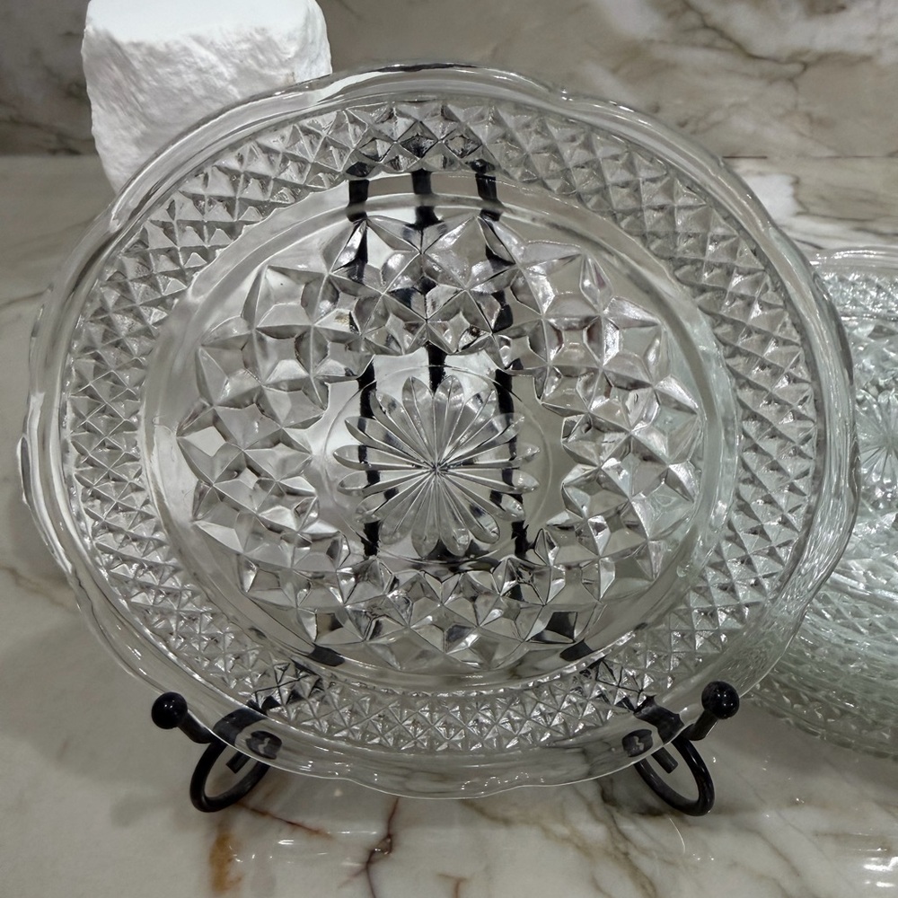 Anchor Hocking Wexford Bread & Butter Plates Vintage Glass 6 inch